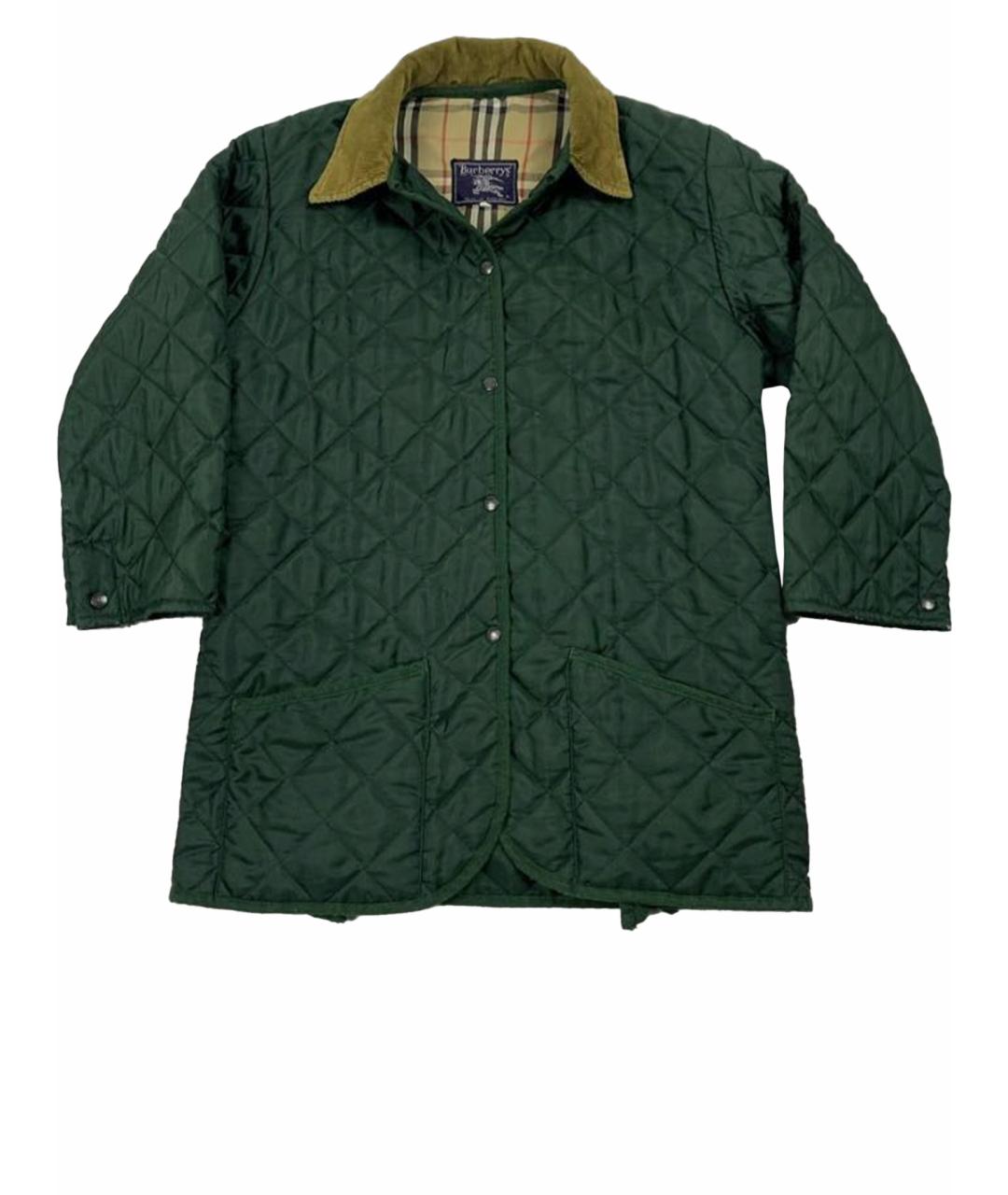 BURBERRY Зеленая полиэстеровая куртка, фото 1