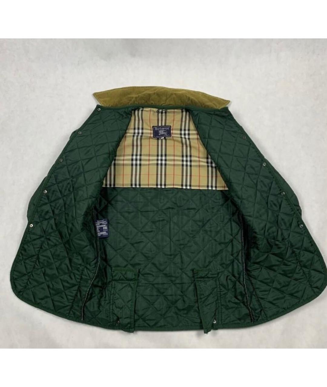 BURBERRY Зеленая полиэстеровая куртка, фото 3