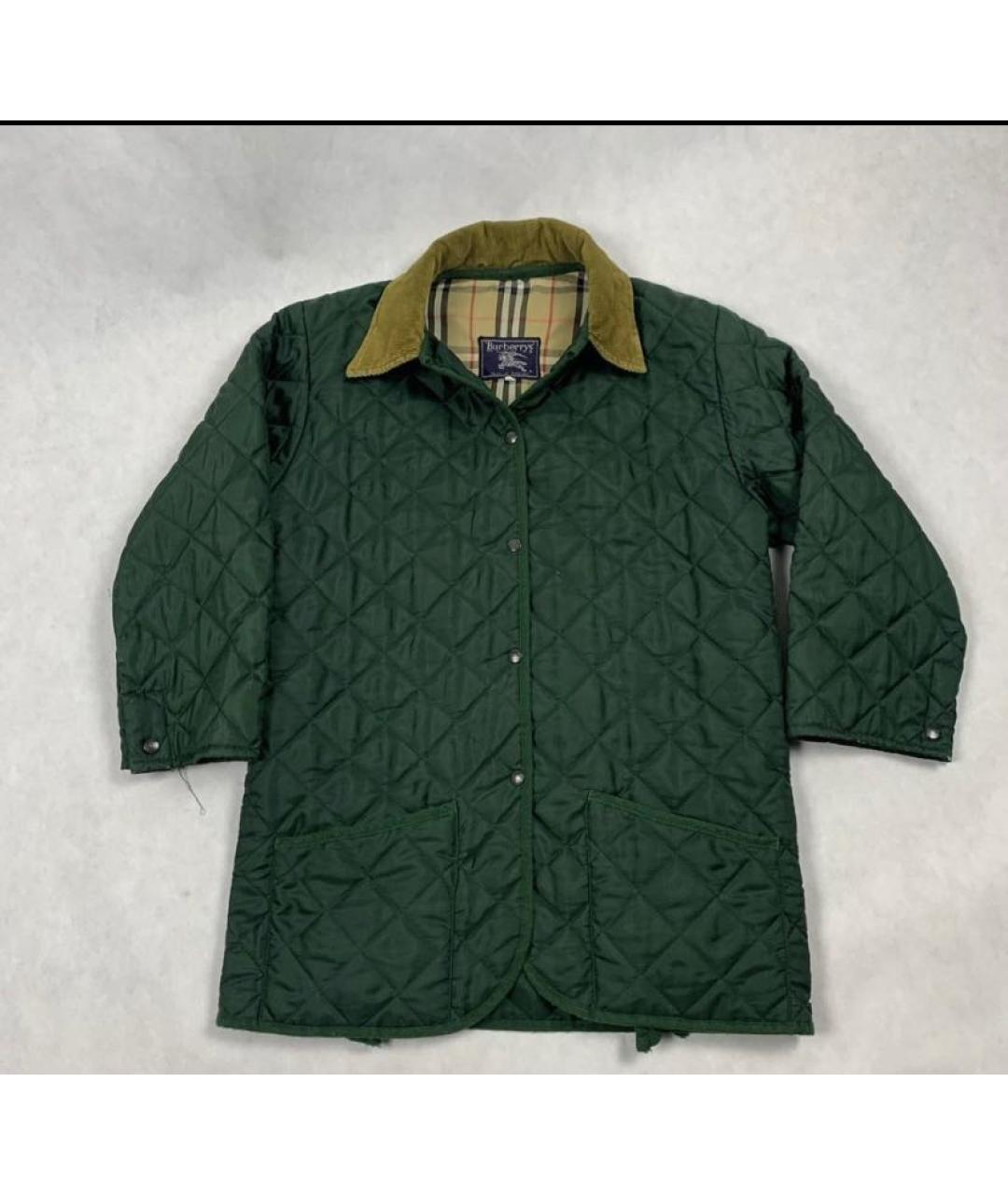 BURBERRY Зеленая полиэстеровая куртка, фото 7