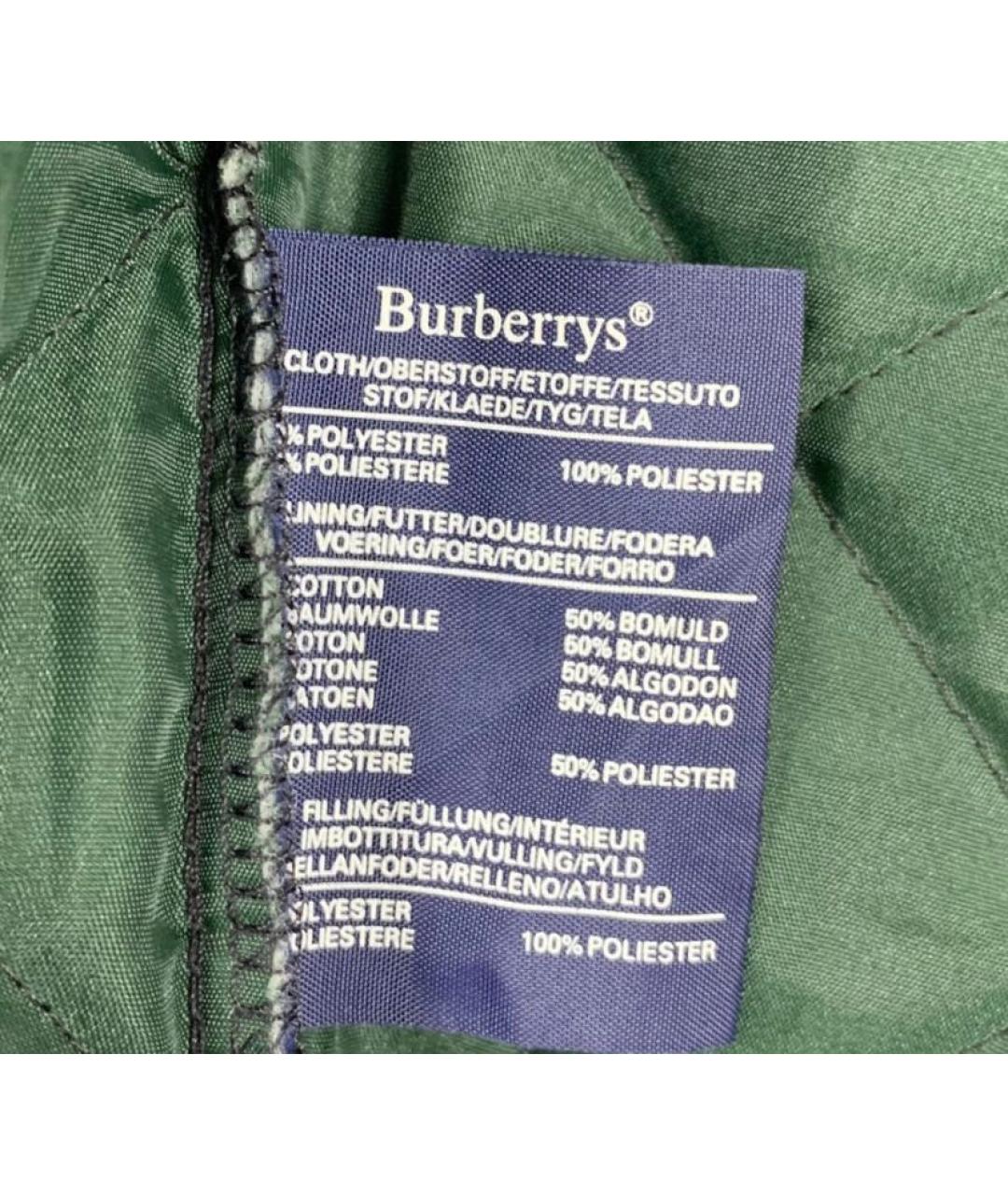 BURBERRY Зеленая полиэстеровая куртка, фото 6