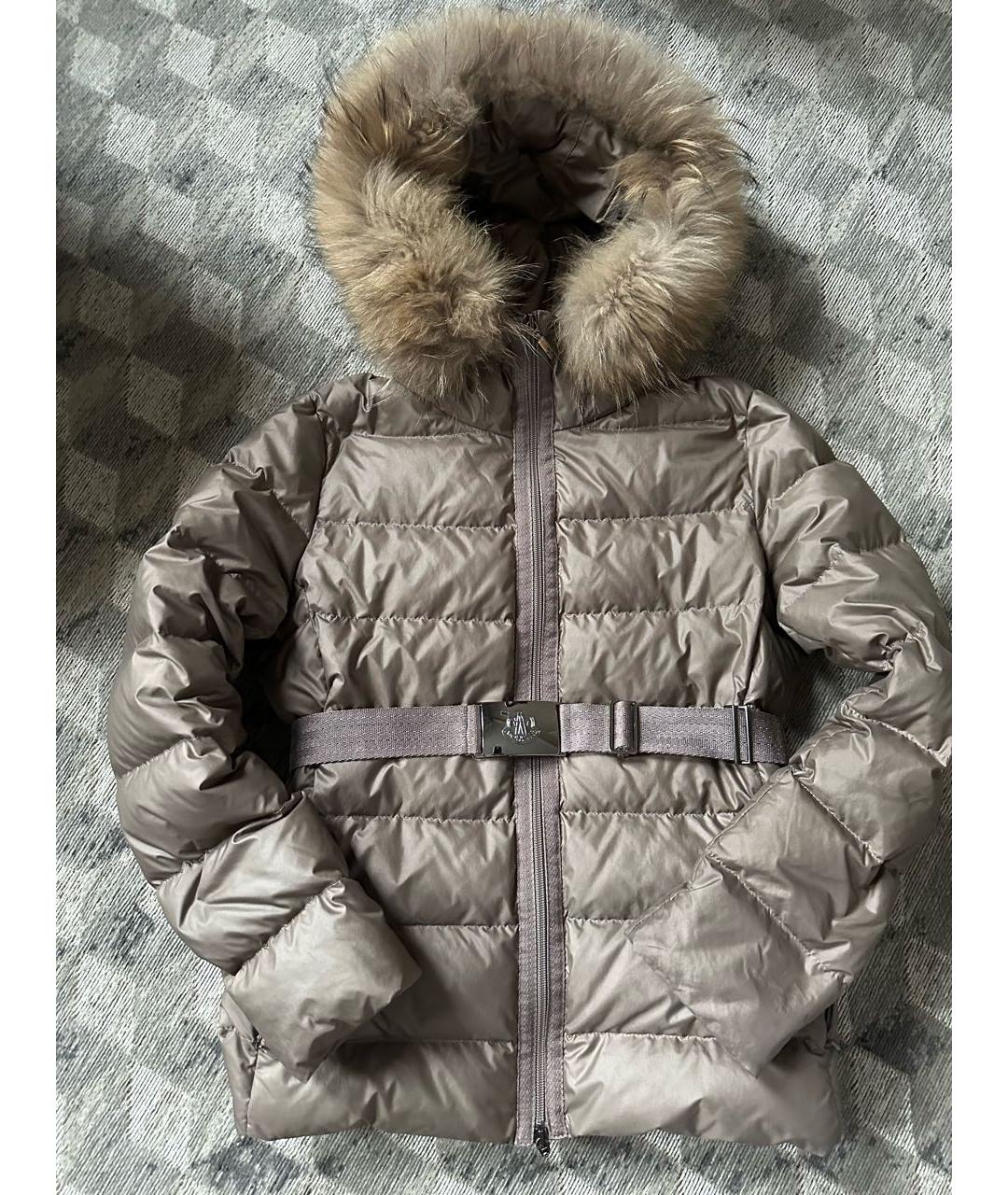 MONCLER Бежевый пуховик, фото 4