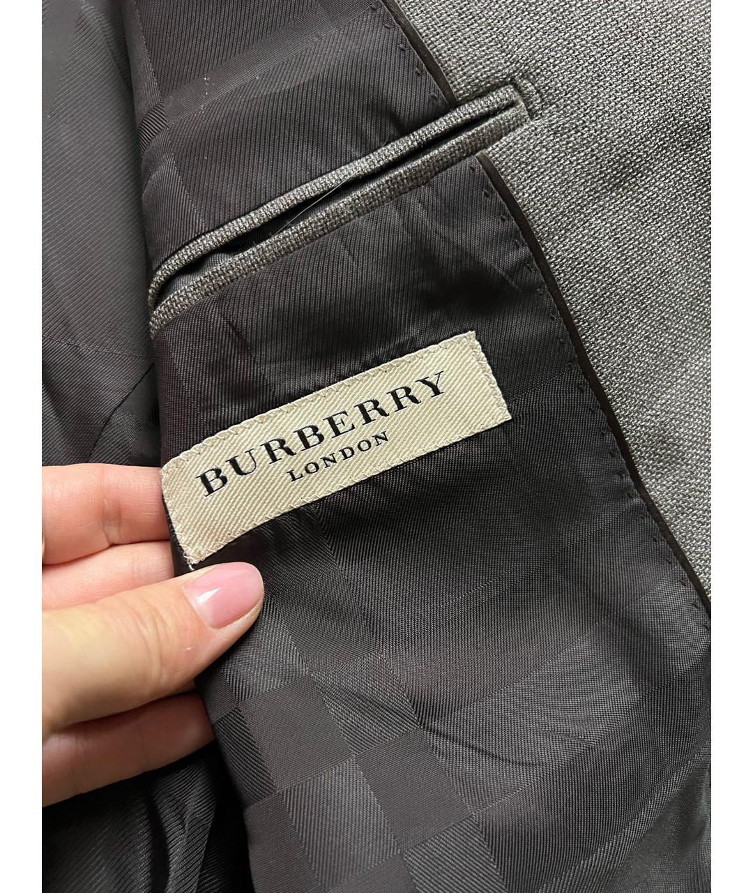 BURBERRY Бежевый шерстяной пиджак, фото 4