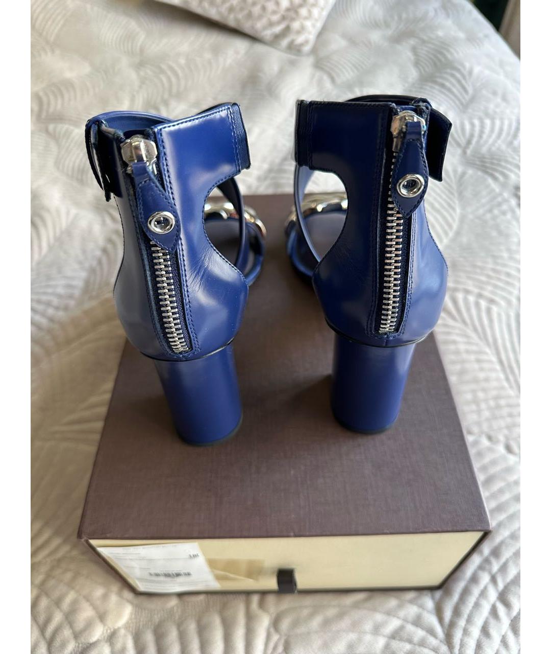 LOUIS VUITTON PRE-OWNED Синие кожаные туфли, фото 4