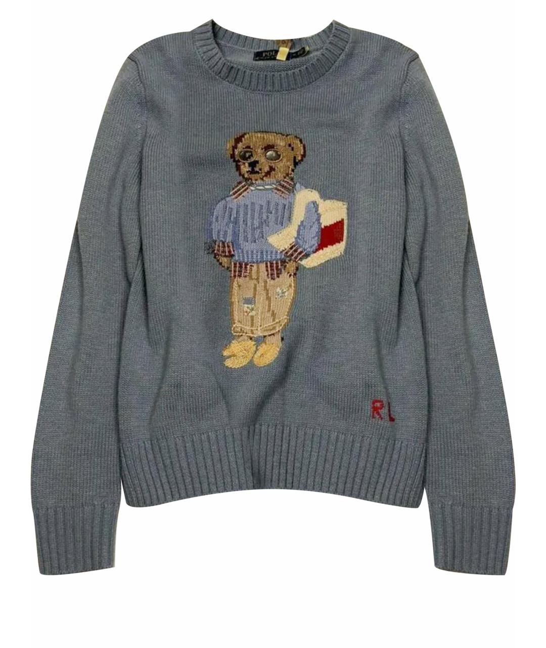 POLO RALPH LAUREN Голубой шерстяной джемпер / свитер, фото 1