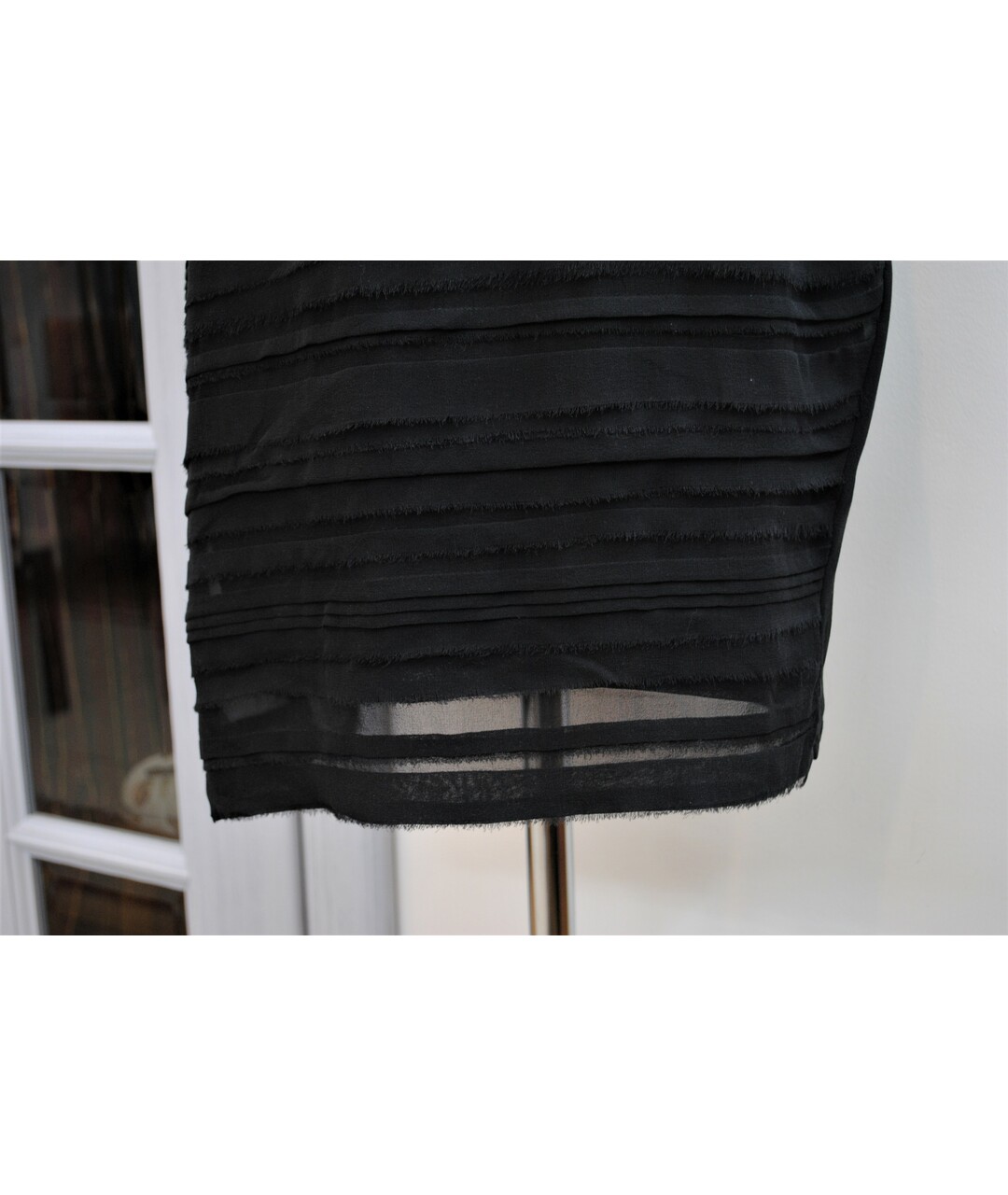 IRO Черное шелковое повседневное платье, фото 6