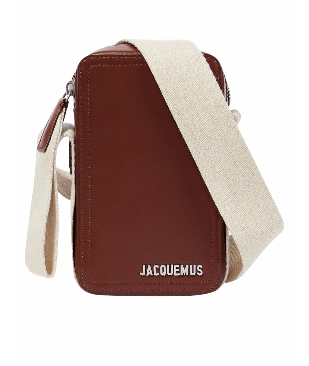 JACQUEMUS Коричневая сумка на плечо, фото 1