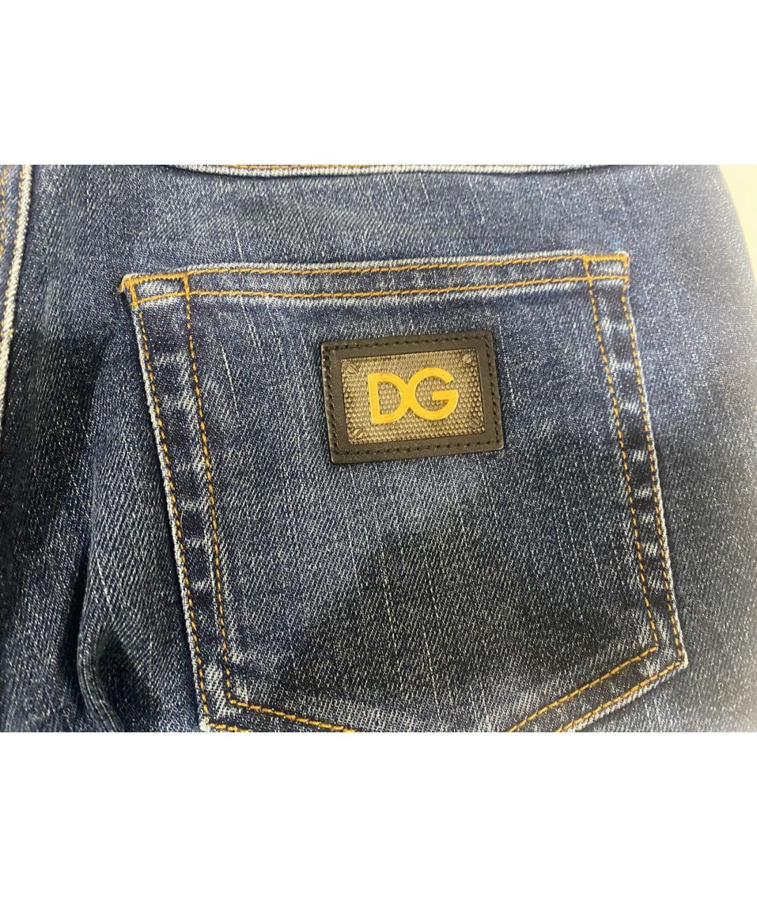 DOLCE&GABBANA Синие джинсы слим, фото 4