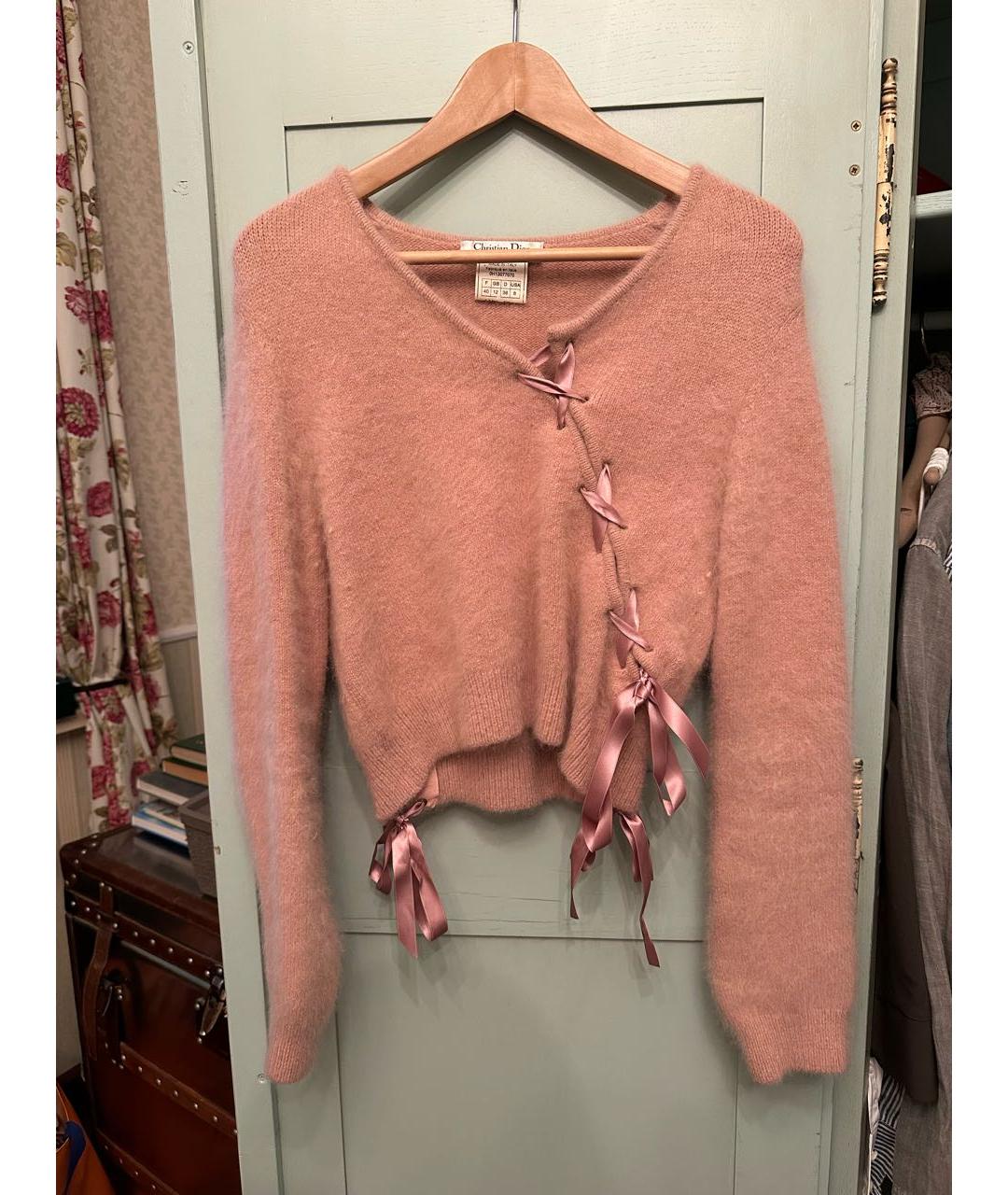 CHRISTIAN DIOR PRE-OWNED Розовый шерстяной джемпер / свитер, фото 5