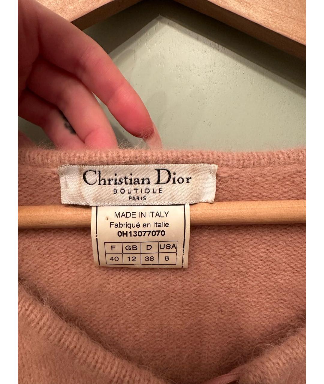 CHRISTIAN DIOR PRE-OWNED Розовый шерстяной джемпер / свитер, фото 3