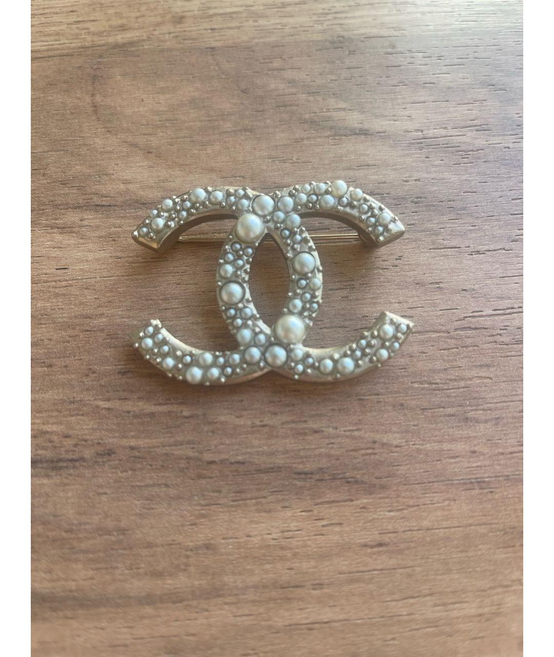 CHANEL Желтая жемчужная булавка / брошь, фото 3