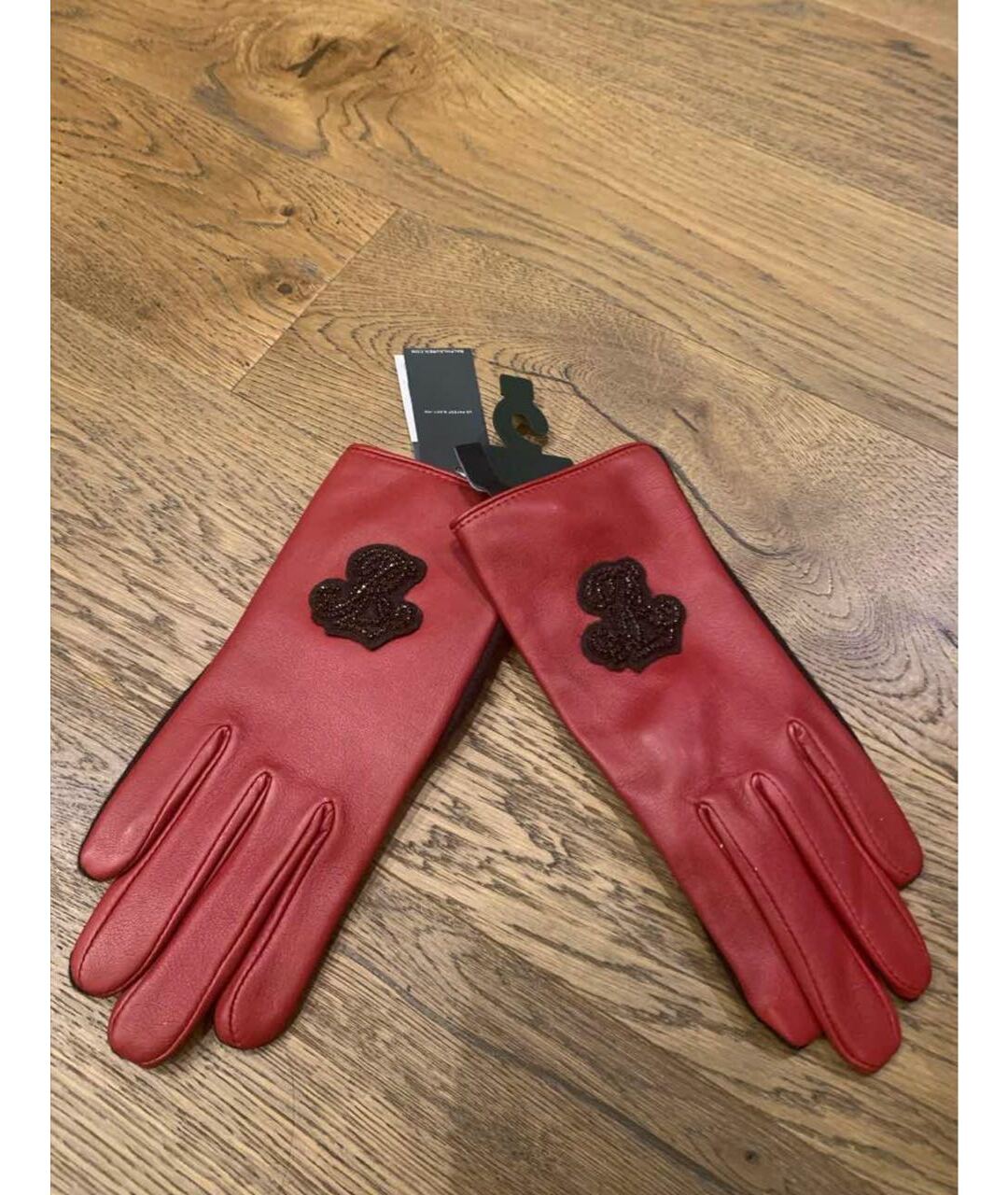 RALPH LAUREN Красные кожаные перчатки, фото 5