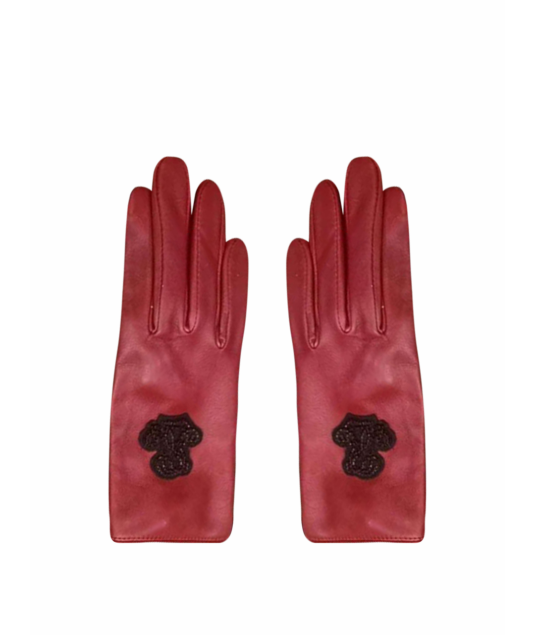 RALPH LAUREN Красные кожаные перчатки, фото 1