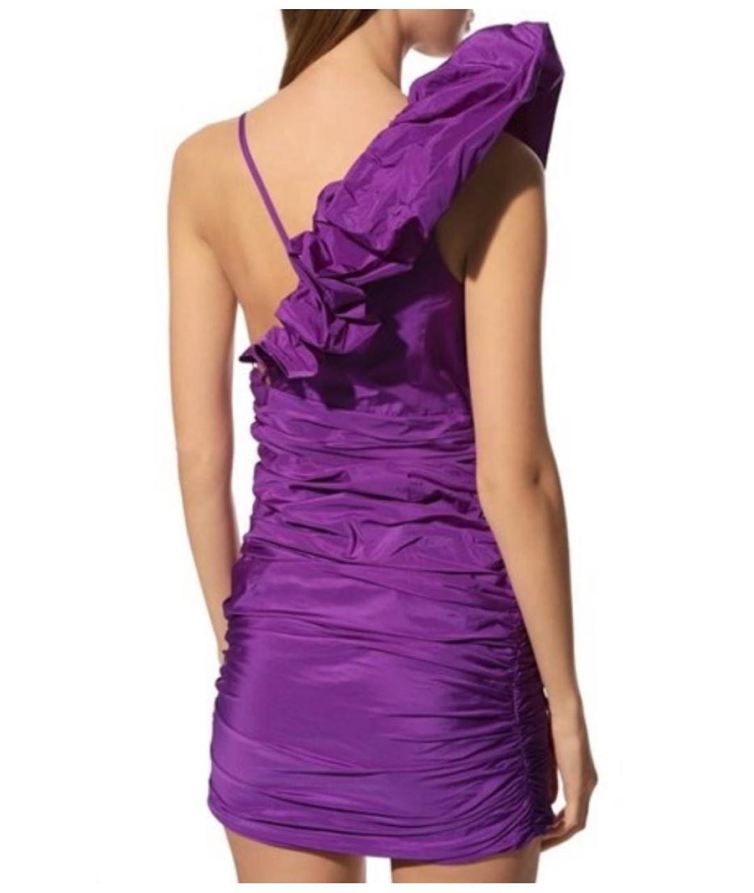 KALMANOVICH Фиолетовое полиэстеровое коктейльное платье, фото 3