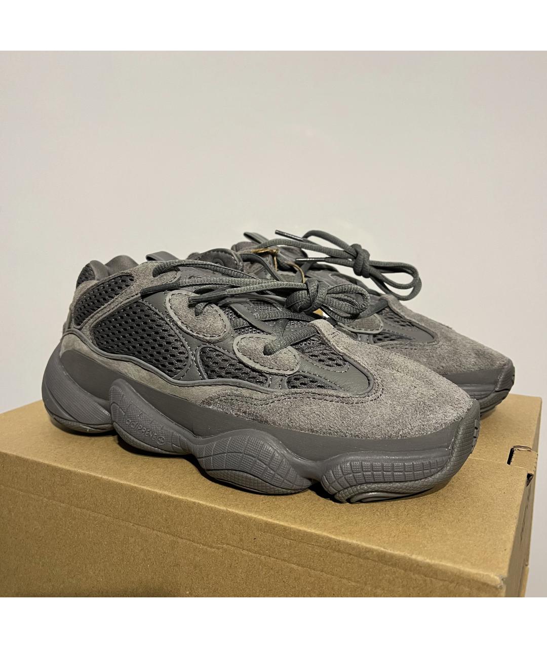 ADIDAS YEEZY Серые замшевые кроссовки, фото 3