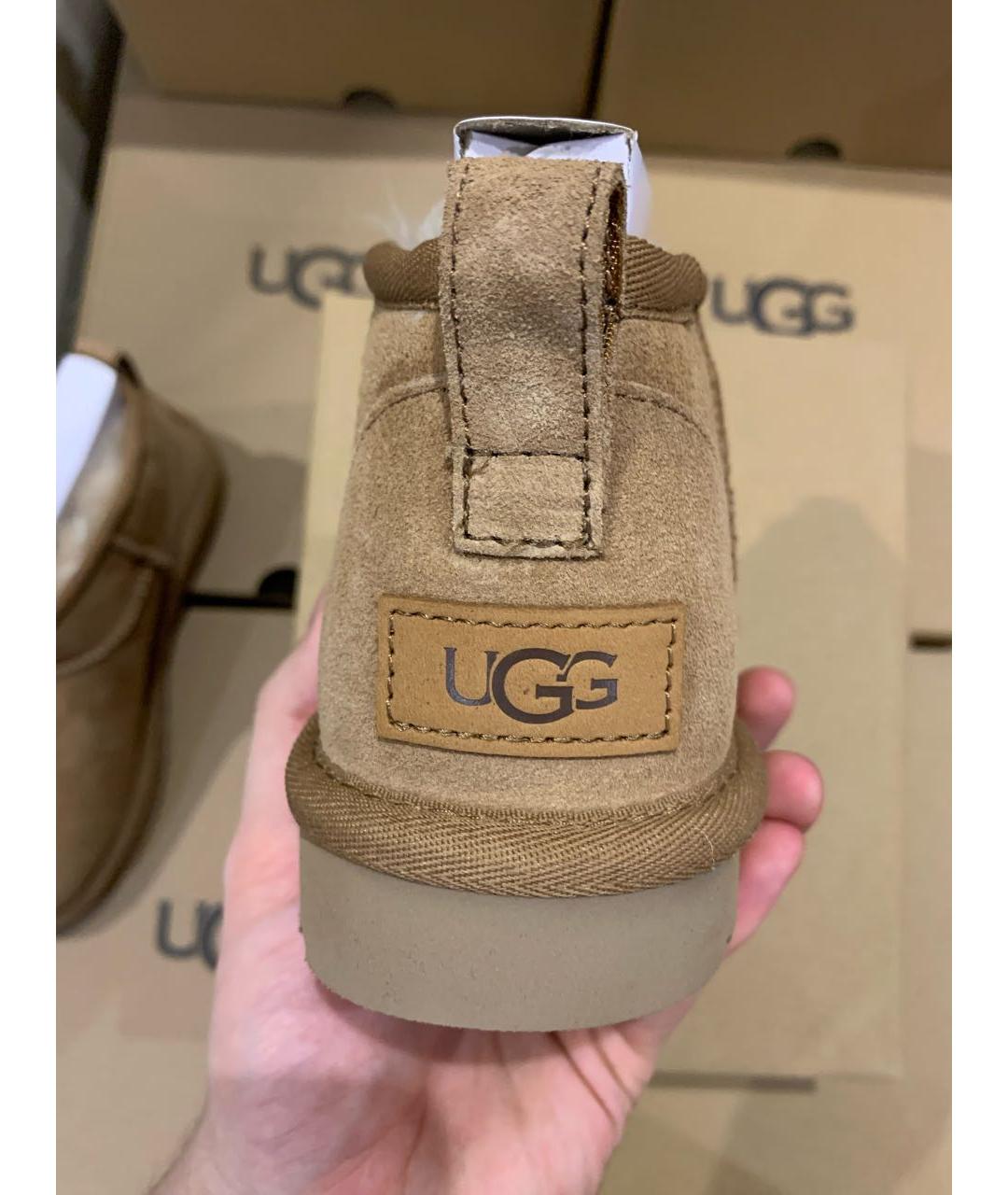 UGG AUSTRALIA Коричневые замшевые ботинки, фото 5