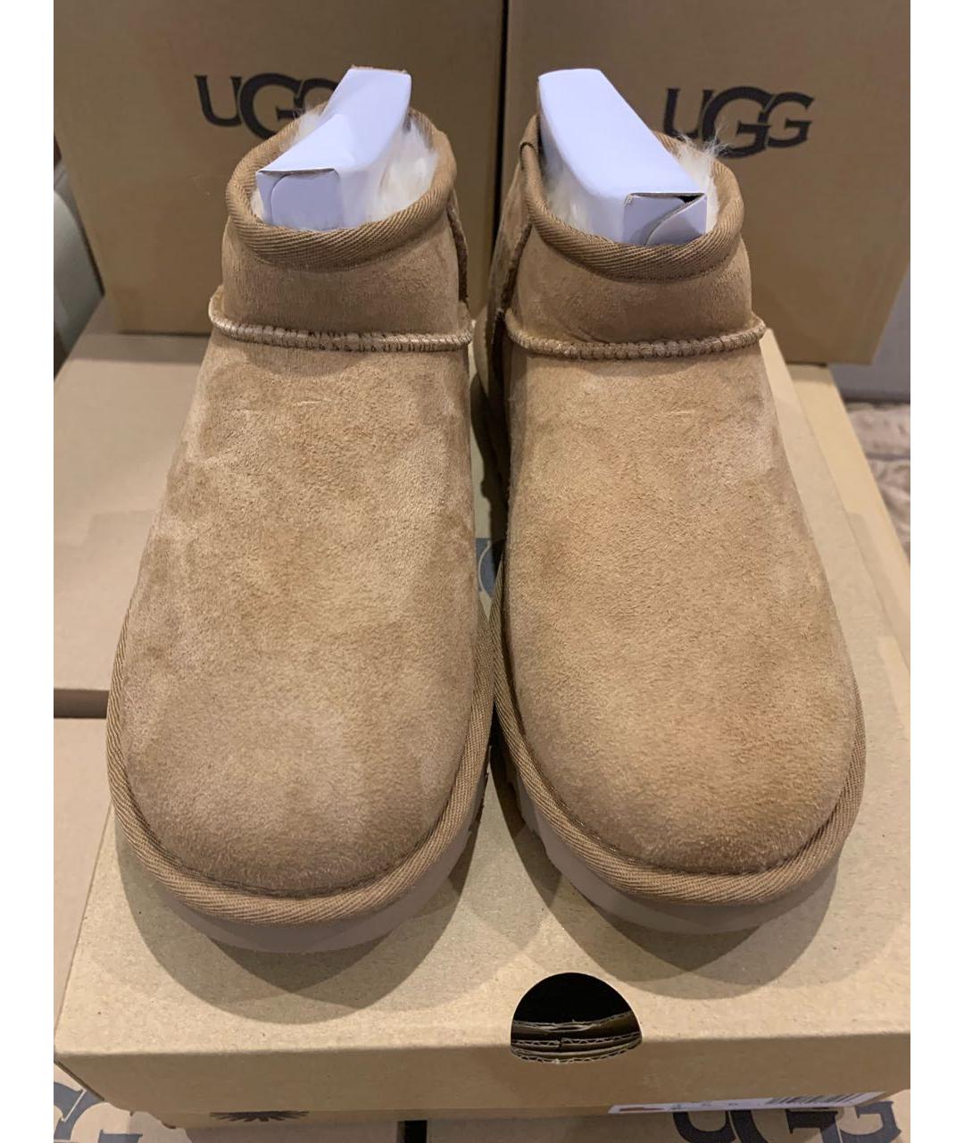 UGG AUSTRALIA Коричневые замшевые ботинки, фото 4