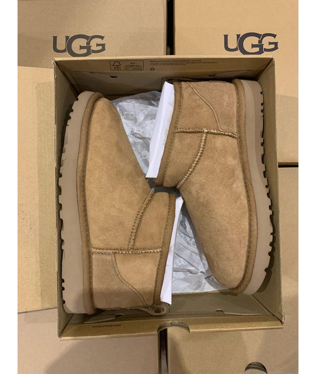 UGG AUSTRALIA Коричневые замшевые ботинки, фото 2