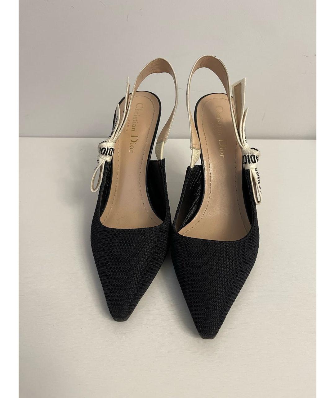 CHRISTIAN DIOR Черные текстильные туфли, фото 2