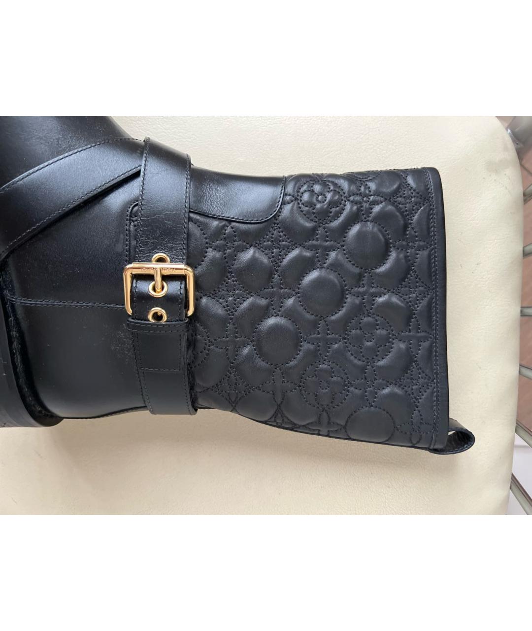 LOUIS VUITTON Черные кожаные сапоги, фото 5