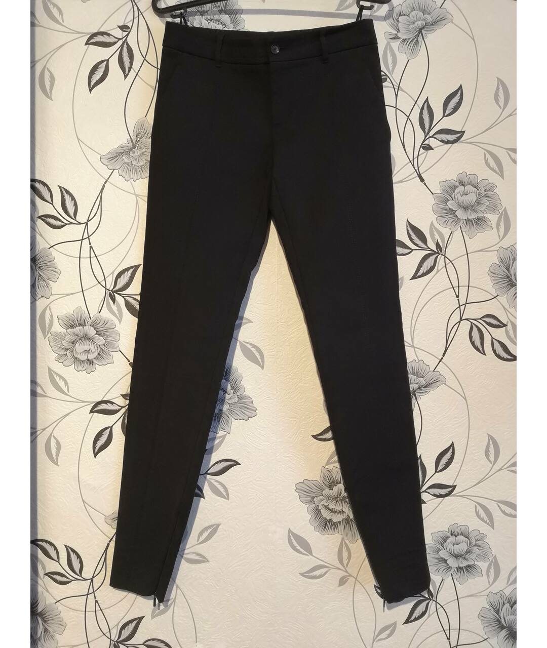 GUCCI Черные хлопко-эластановые брюки узкие, фото 9