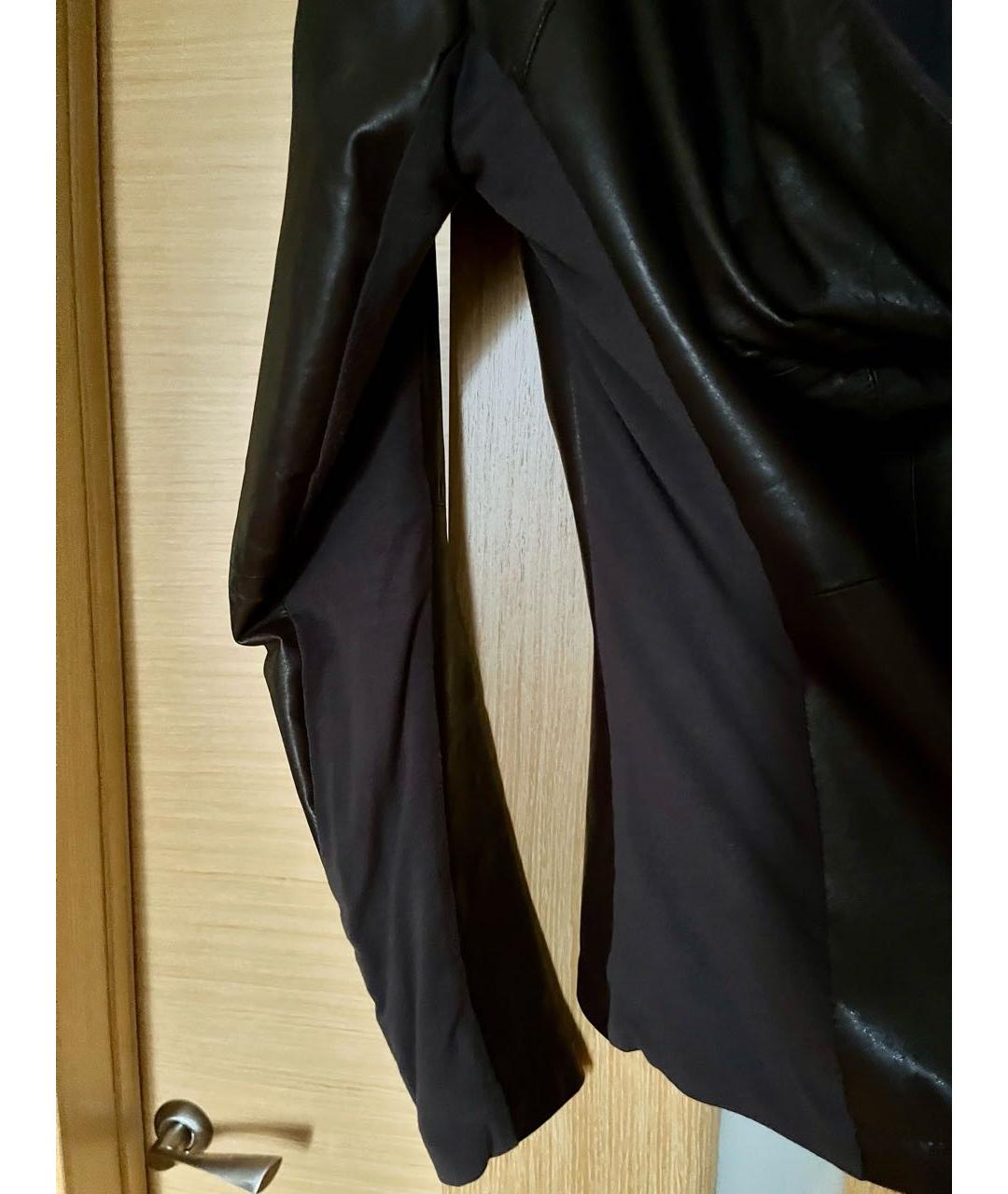EMPORIO ARMANI Коричневая кожаная куртка, фото 4