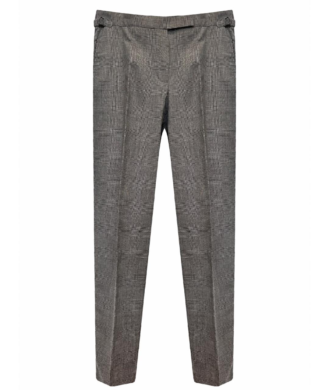 TOM FORD Серые шерстяные классические брюки, фото 1