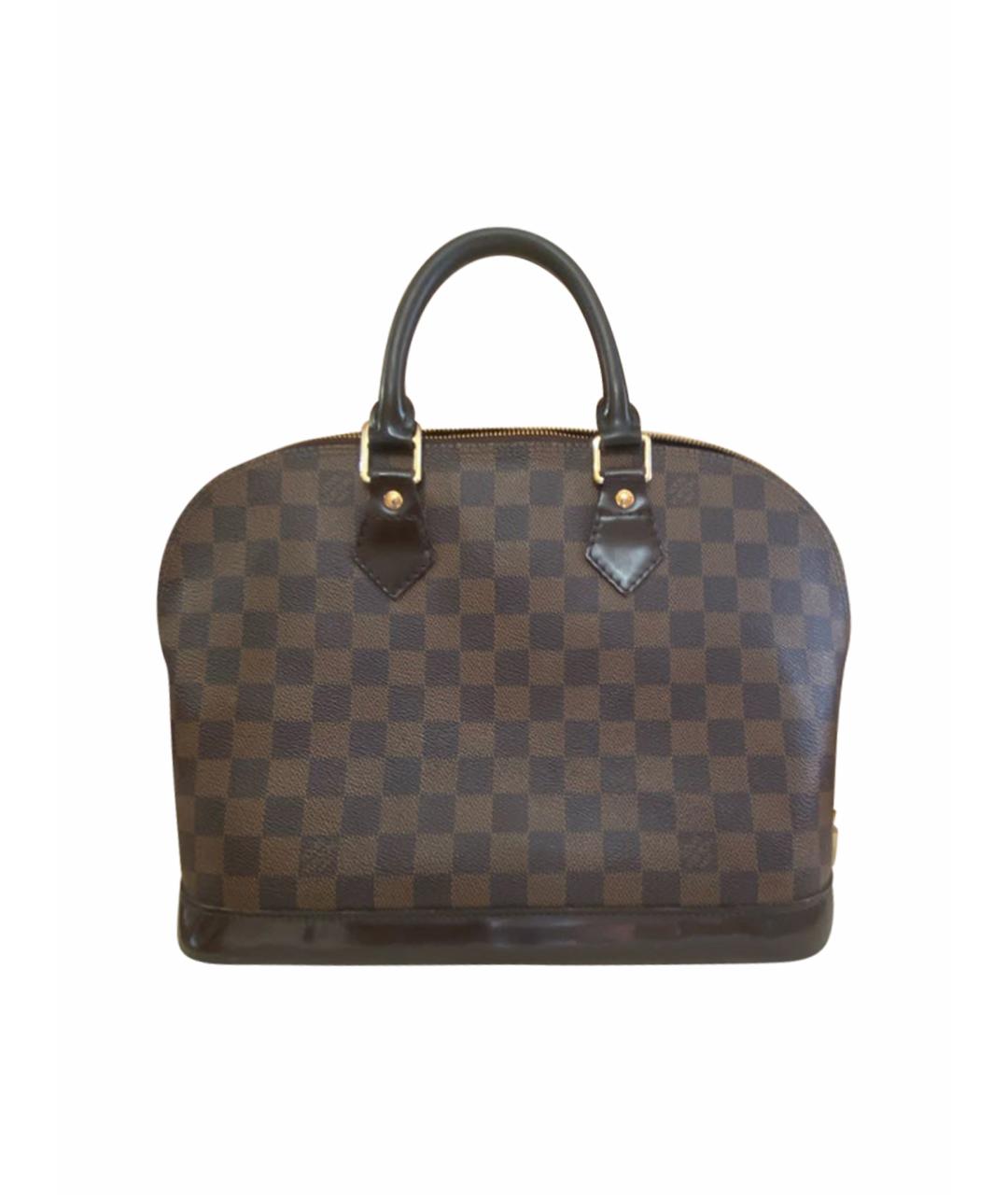 LOUIS VUITTON PRE-OWNED Коричневая кожаная сумка с короткими ручками, фото 1