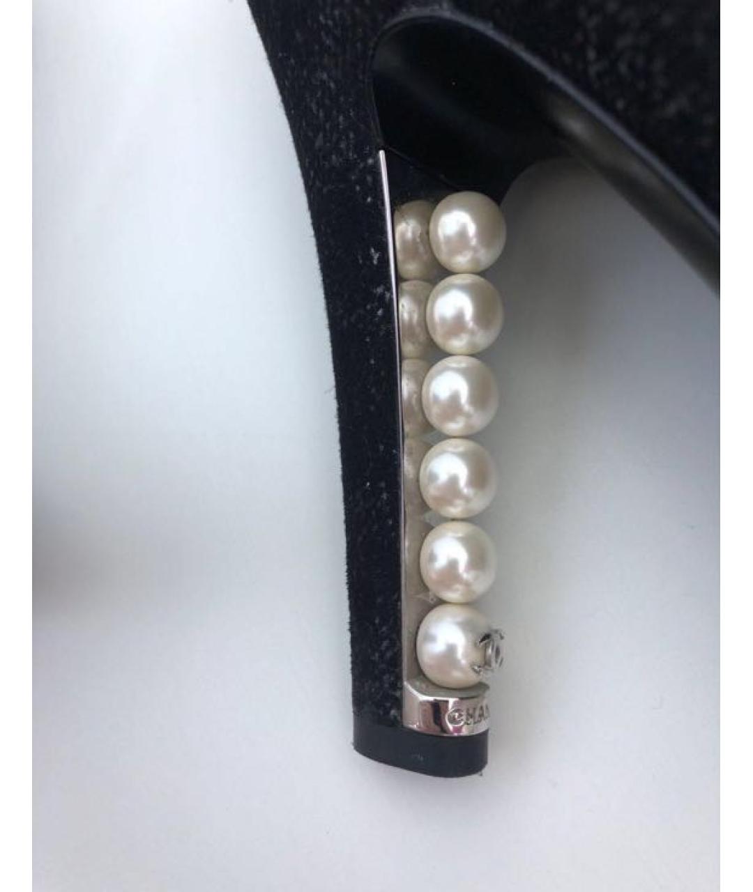 CHANEL Черные нубуковые ботильоны, фото 7