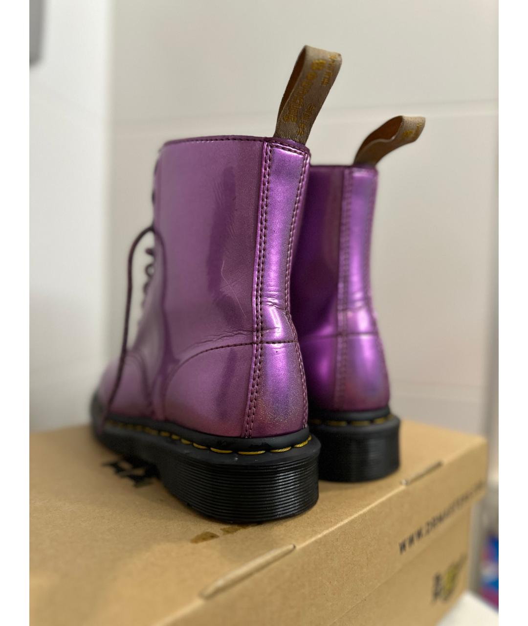 DR. MARTENS Розовые ботинки из искусственной кожи, фото 3