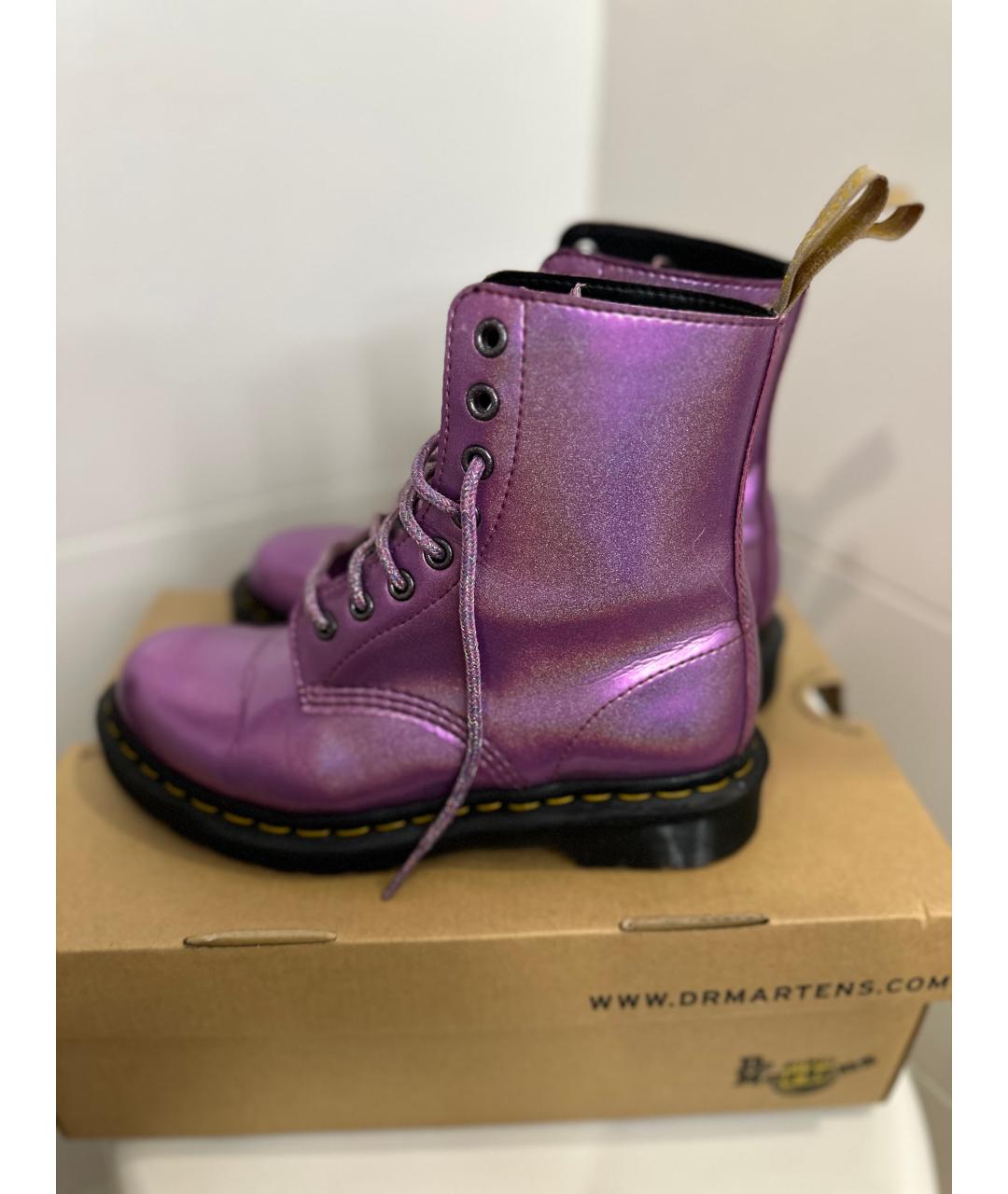 DR. MARTENS Розовые ботинки из искусственной кожи, фото 7