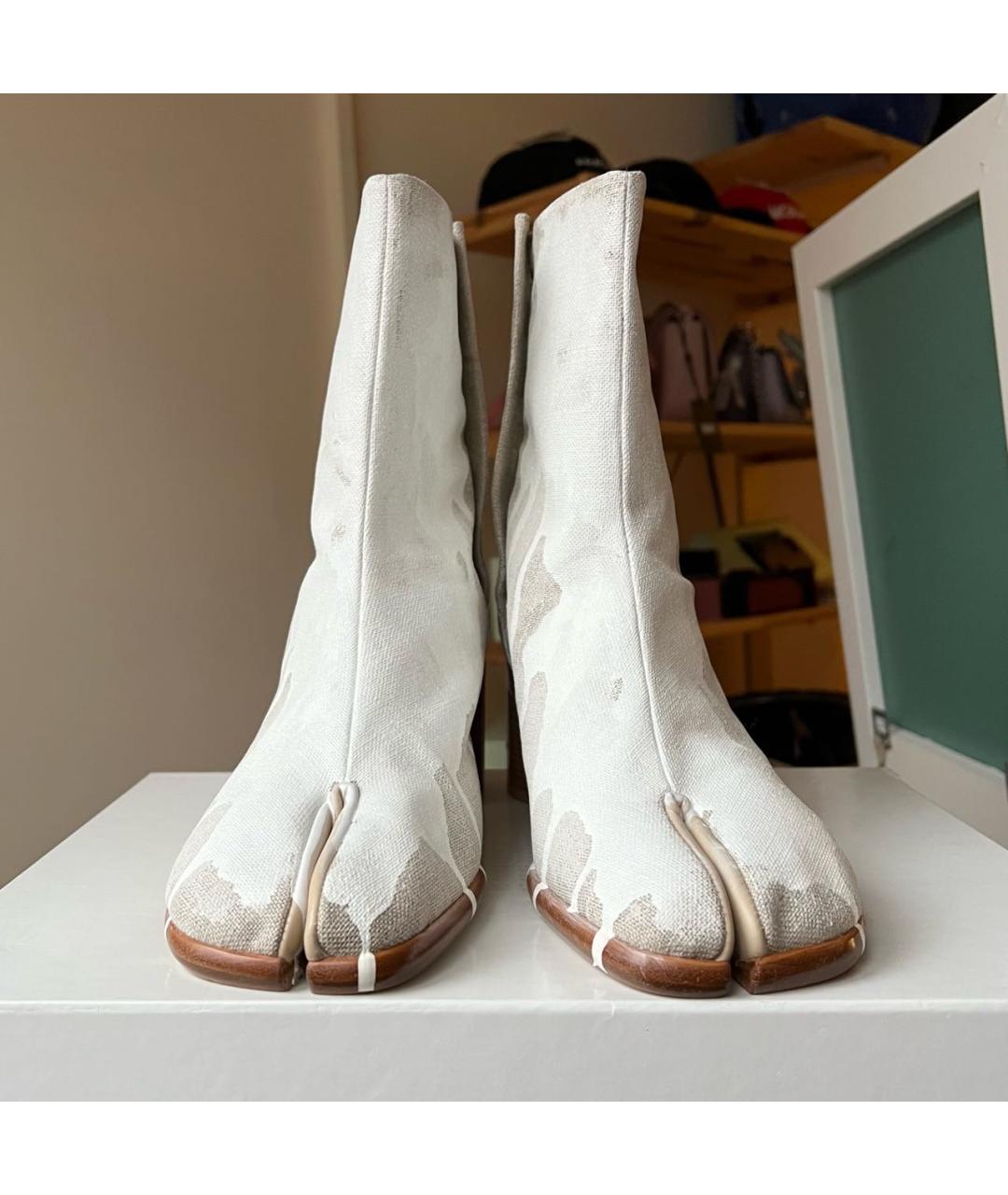 MAISON MARGIELA Белые высокие ботинки, фото 3