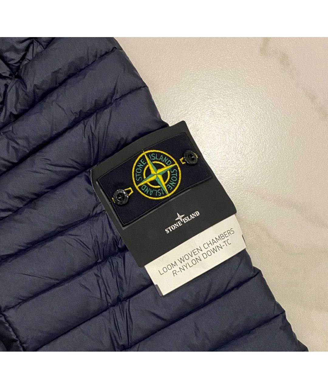 STONE ISLAND Темно-синий пуховик, фото 4