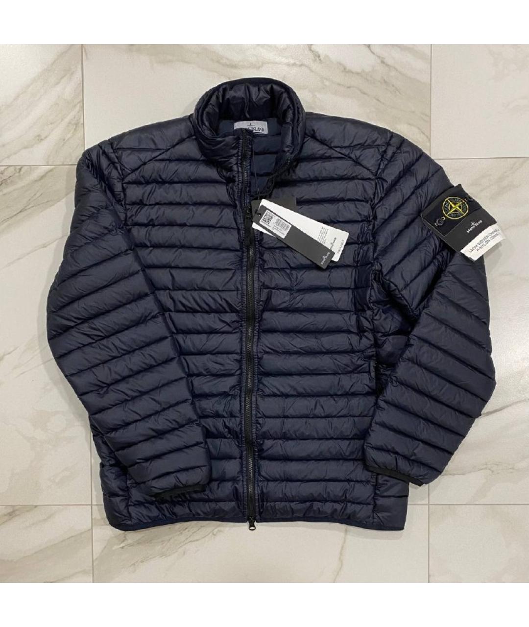 STONE ISLAND Темно-синий пуховик, фото 6