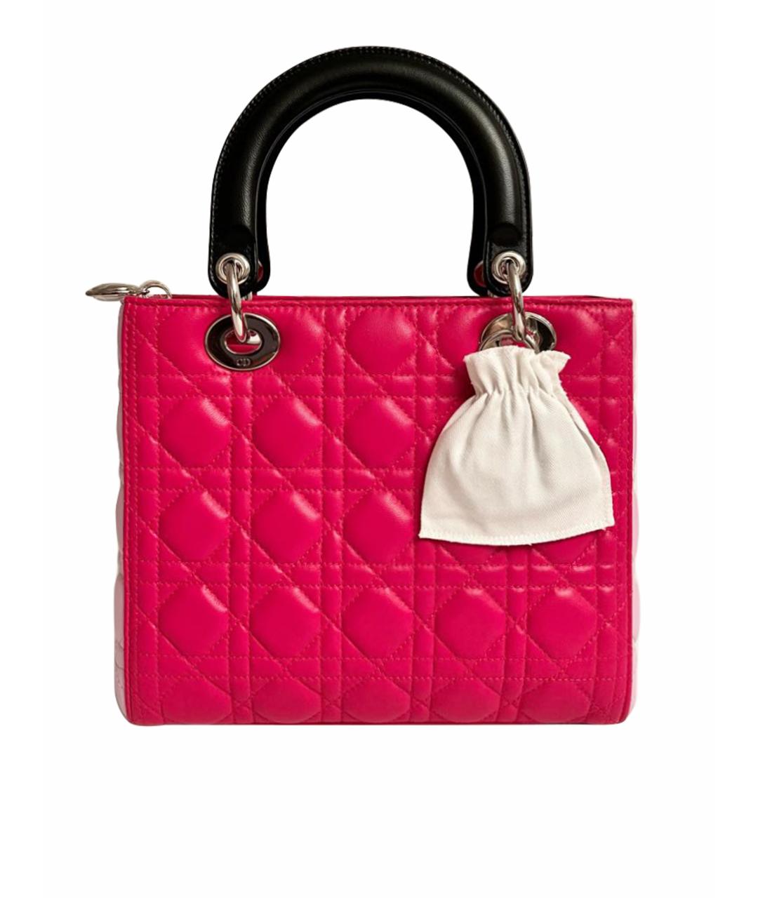 CHRISTIAN DIOR PRE-OWNED Розовая кожаная сумка с короткими ручками, фото 1