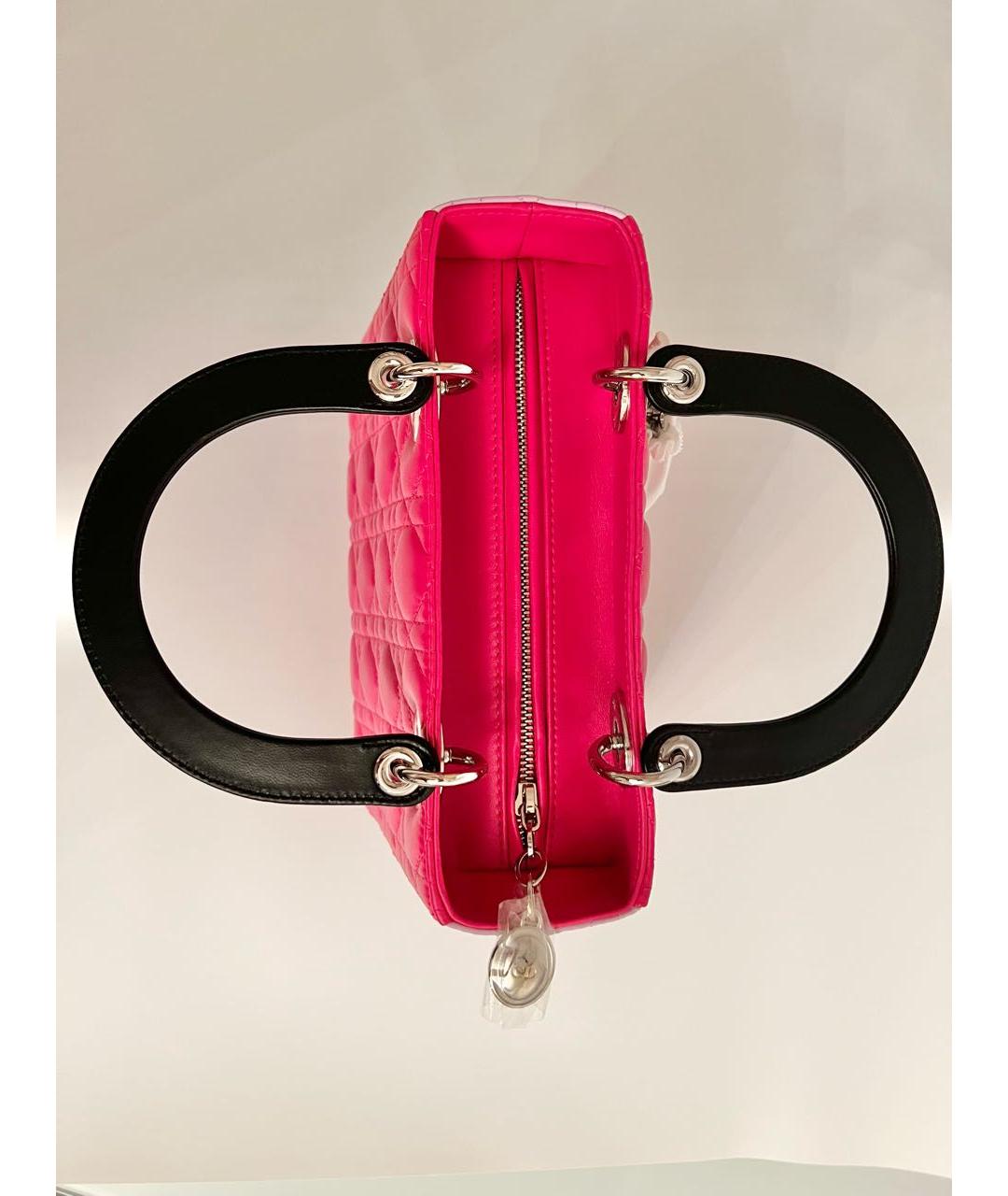 CHRISTIAN DIOR PRE-OWNED Розовая кожаная сумка с короткими ручками, фото 4