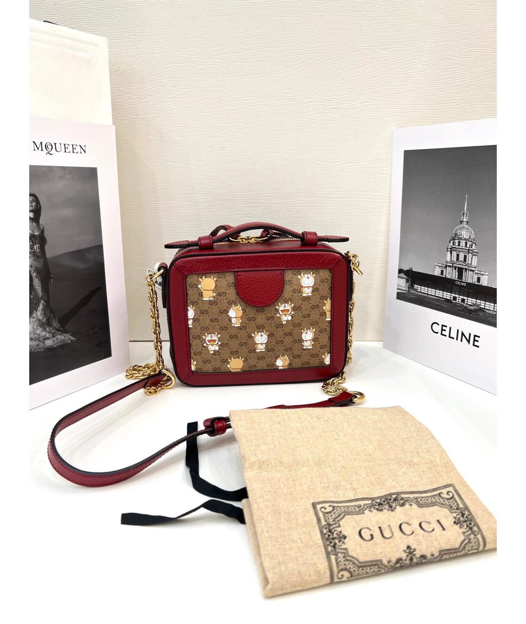 GUCCI Бежевая сумка через плечо из искусственной кожи, фото 4