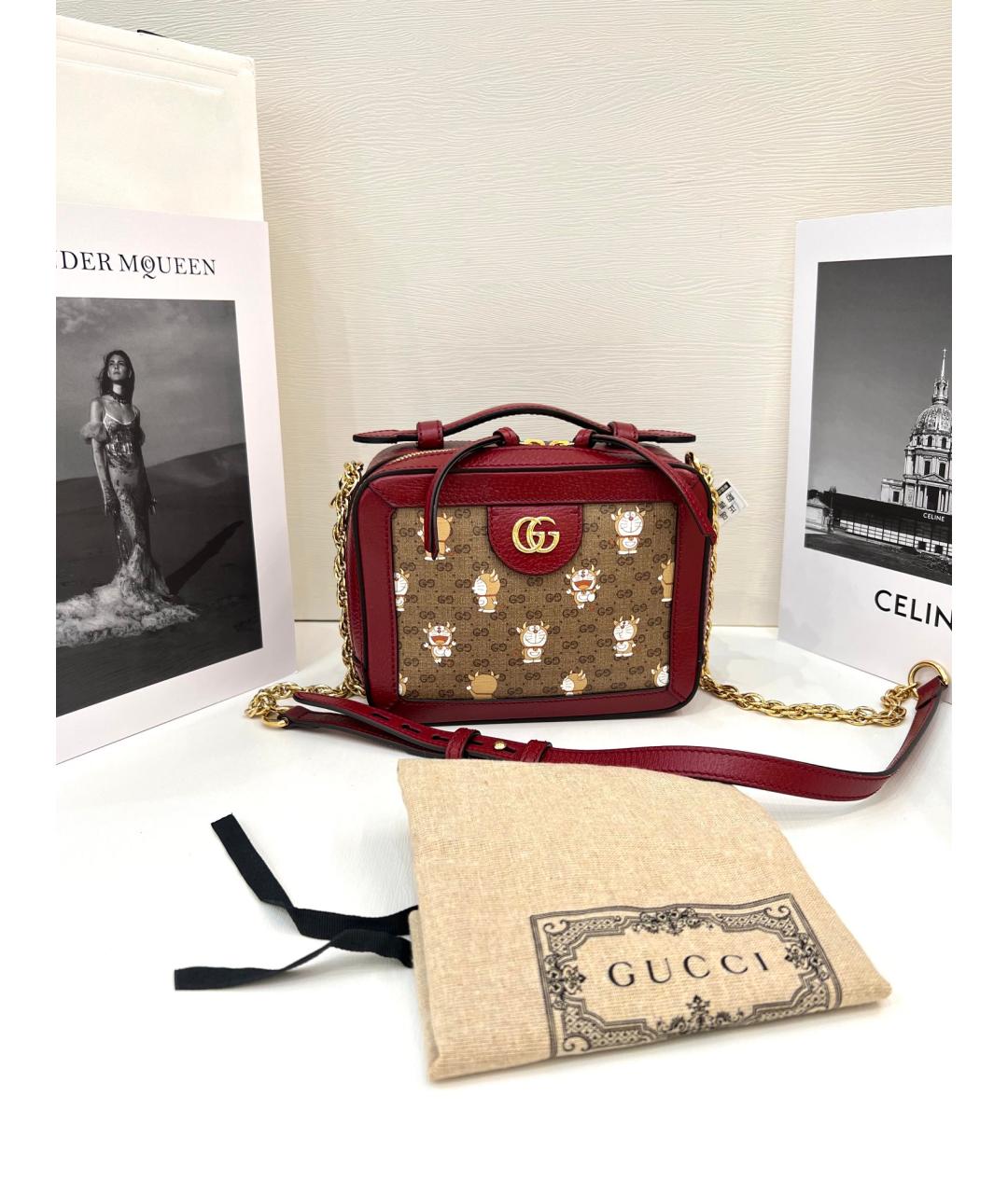 GUCCI Бежевая сумка через плечо из искусственной кожи, фото 2