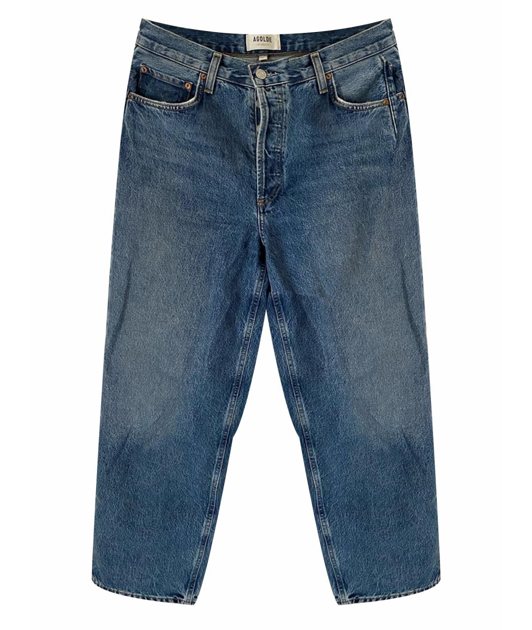 AGOLDE Темно-синие хлопковые прямые джинсы, фото 1