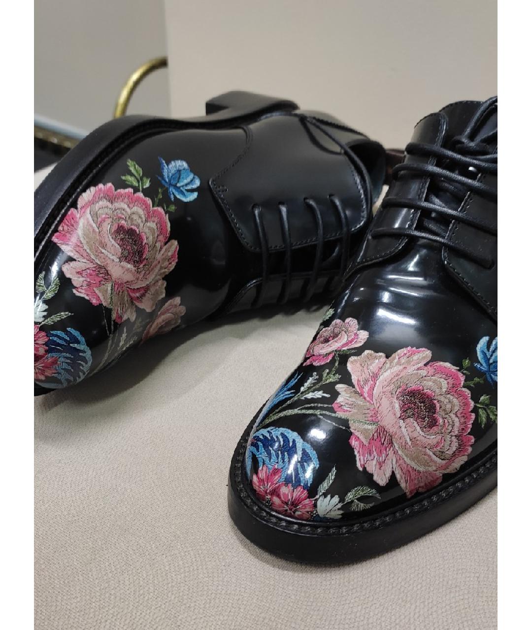 LOUIS VUITTON Черные кожаные ботинки, фото 9