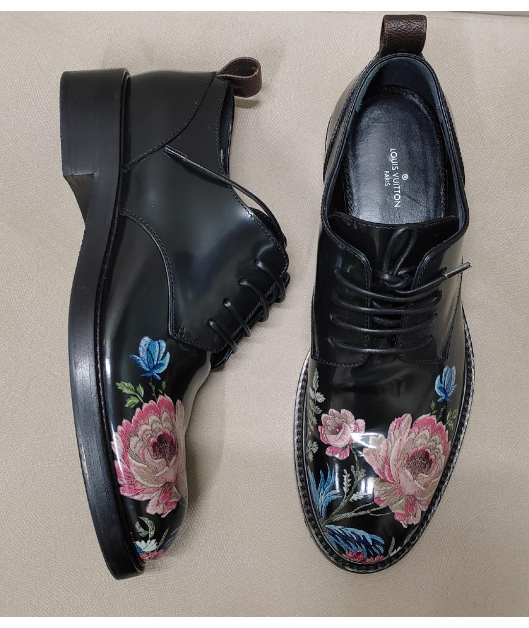 LOUIS VUITTON Черные кожаные ботинки, фото 5