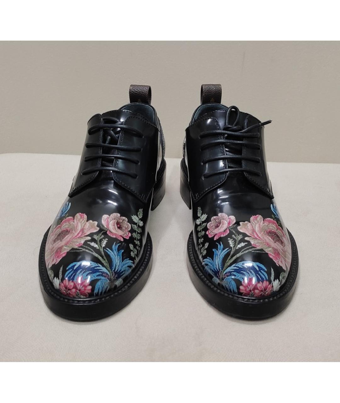 LOUIS VUITTON Черные кожаные ботинки, фото 2