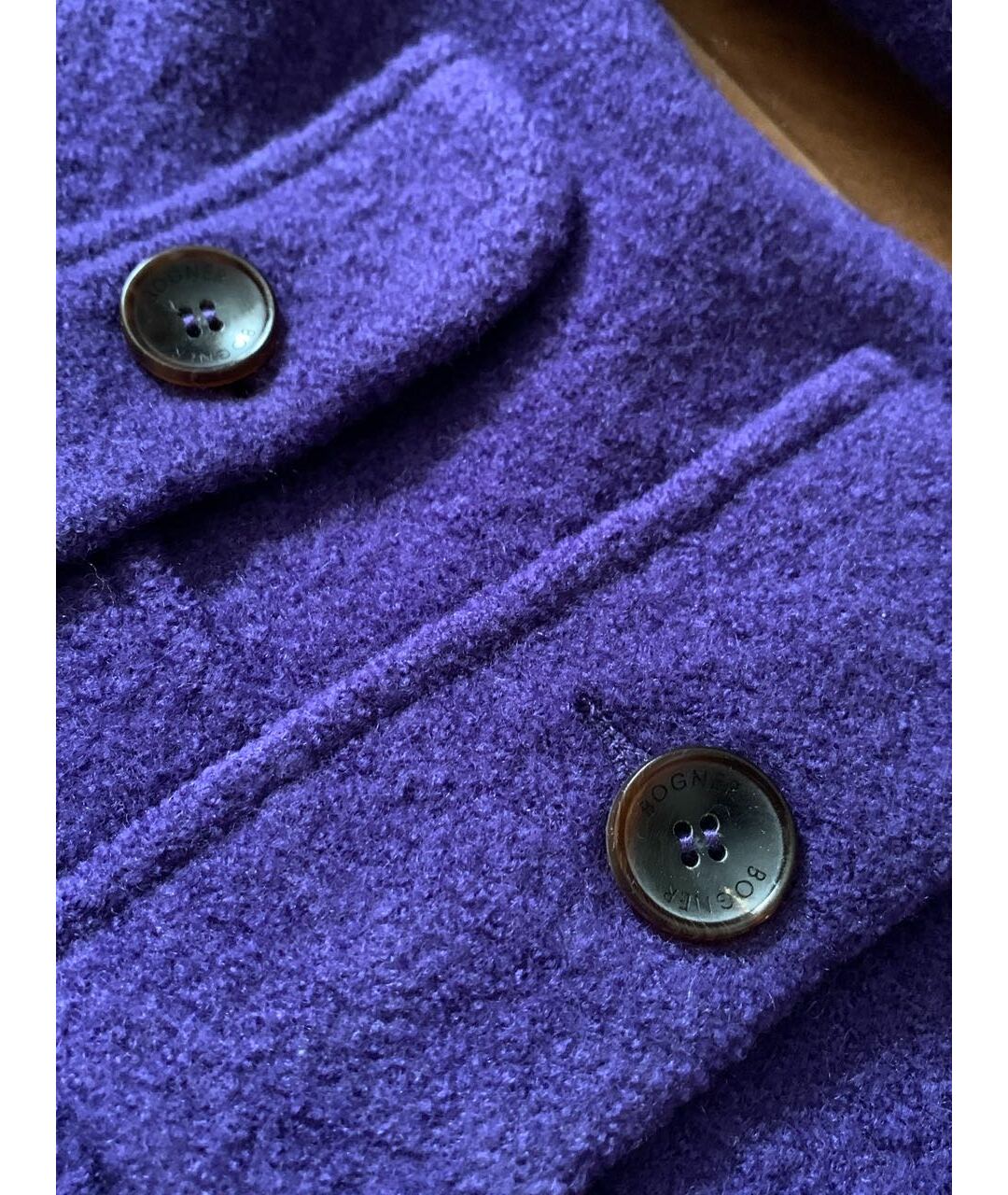 BOGNER Фиолетовый шерстяной жакет/пиджак, фото 4