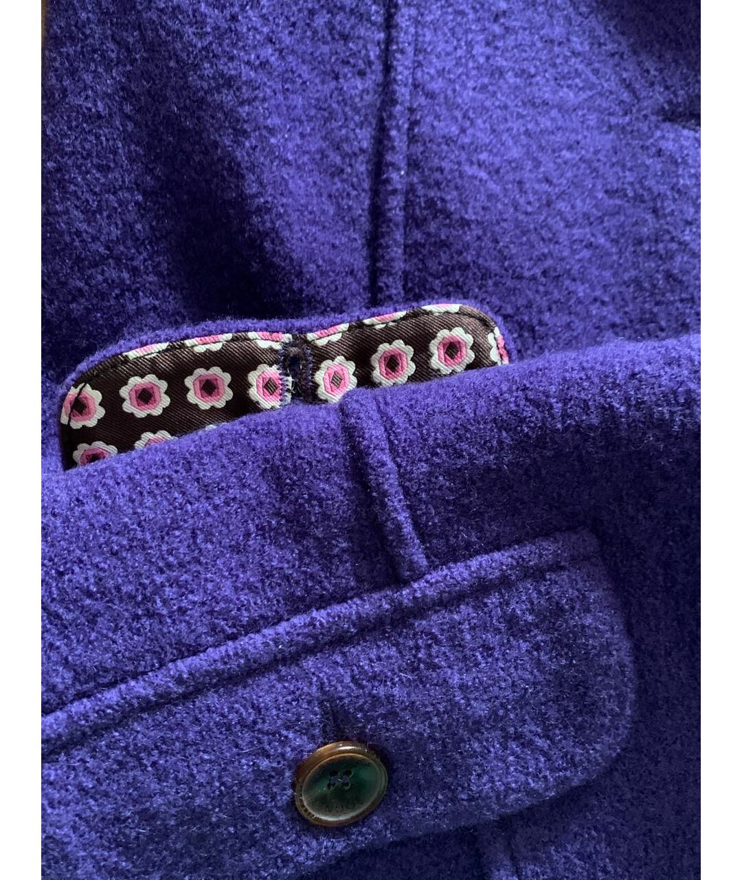 BOGNER Фиолетовый шерстяной жакет/пиджак, фото 6