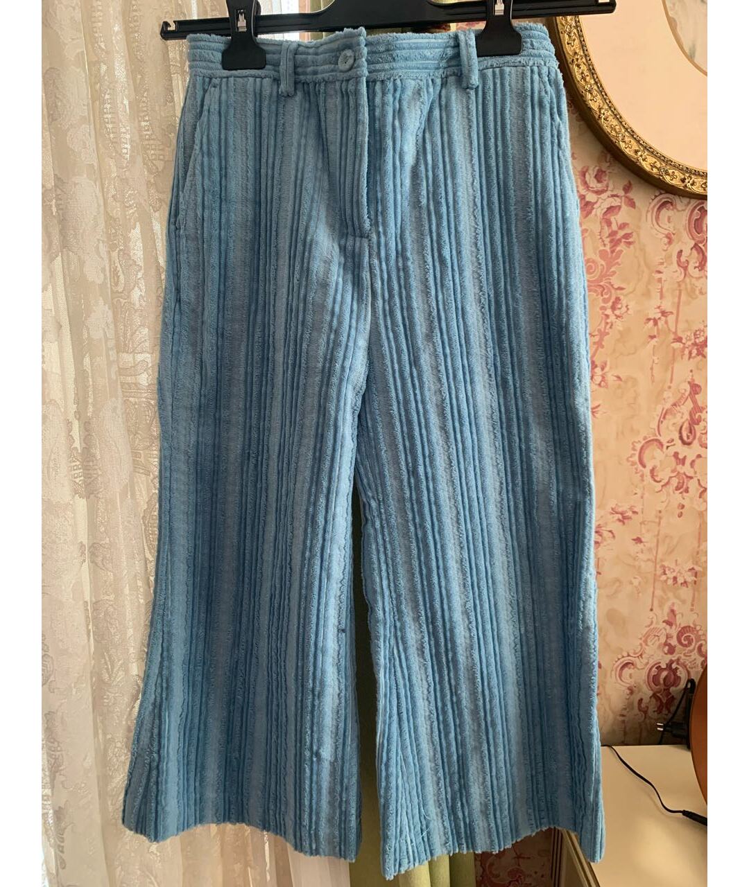BURBERRY Голубые замшевые брюки и шорты, фото 6