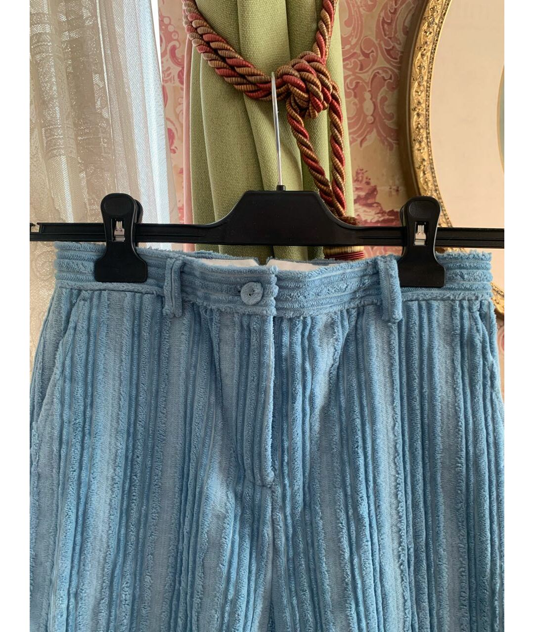 BURBERRY Голубые замшевые брюки и шорты, фото 3