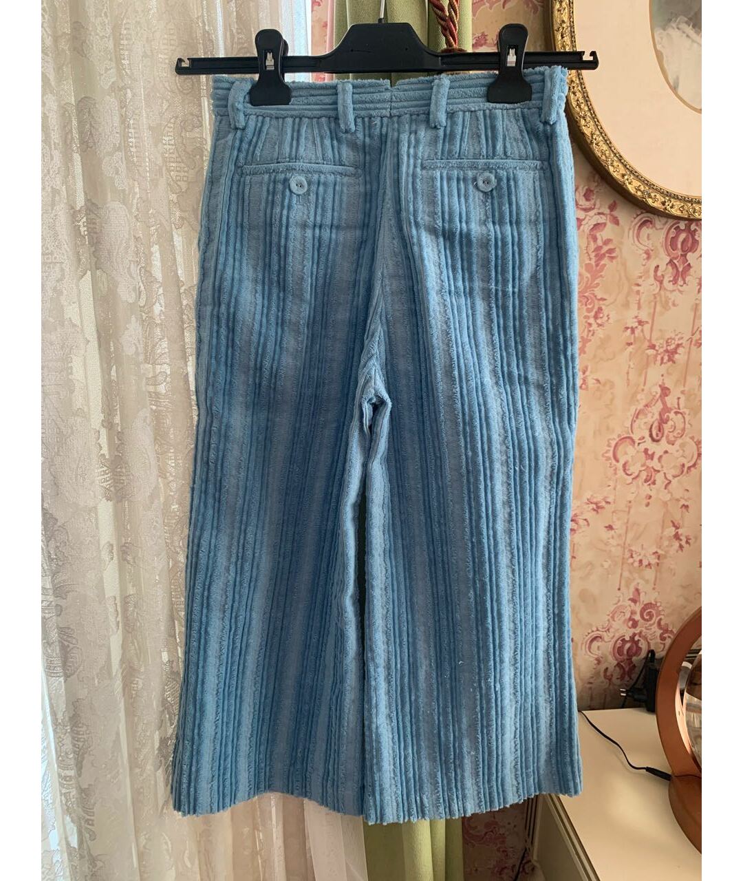 BURBERRY Голубые замшевые брюки и шорты, фото 2