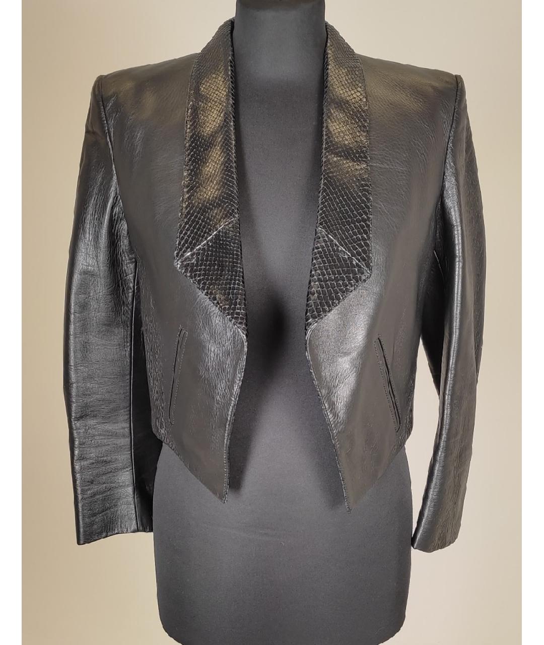 SAINT LAURENT Черная кожаная куртка, фото 7