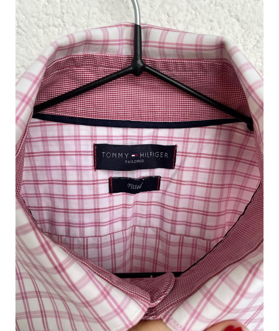 TOMMY HILFIGER Розовая хлопковая классическая рубашка, фото 4