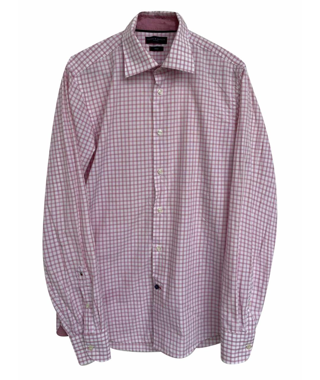 TOMMY HILFIGER Розовая хлопковая классическая рубашка, фото 1