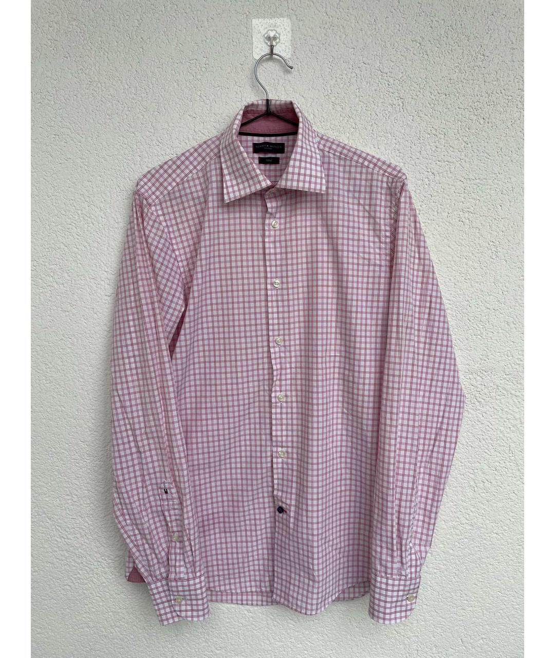 TOMMY HILFIGER Розовая хлопковая классическая рубашка, фото 5